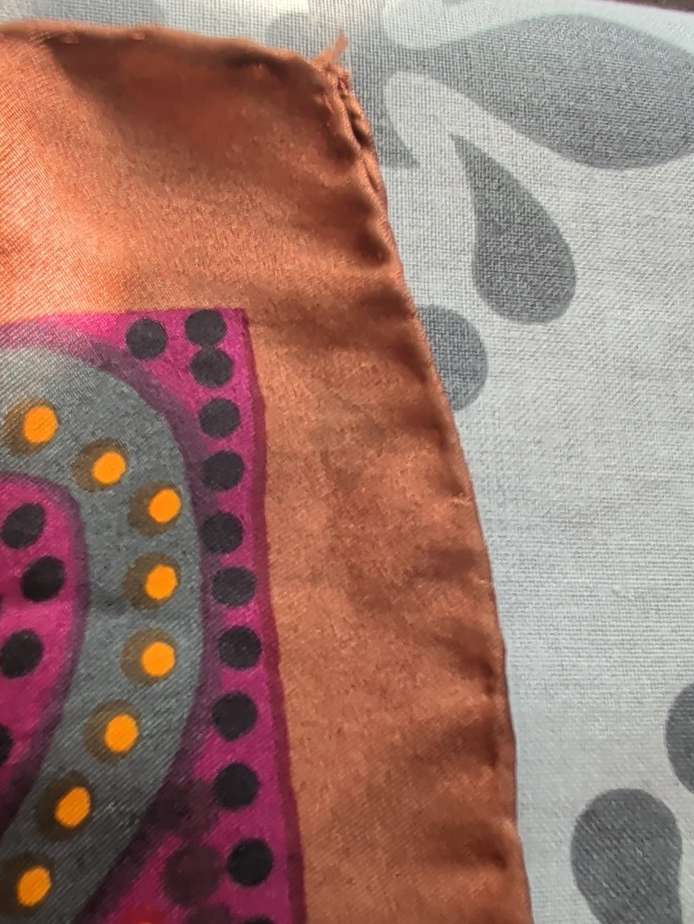 Alexander Allery Silk Scarf Australia Aboriginal Designed Dowunder Orange Dot